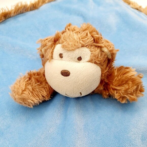 Baby Starters Plush 17" Lovey Boy Blue Security Blanket Little Monkey 2010 - Picture 4 of 6